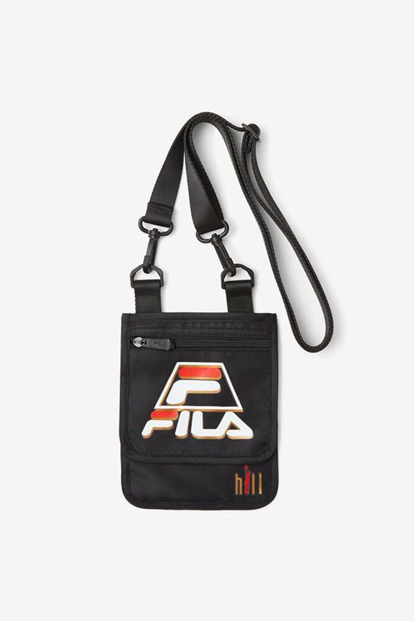 Bolsos Pouch Fila Negras / Blancas / Rojas - Grant Hill Court Neck Pouch - España 586041QDS